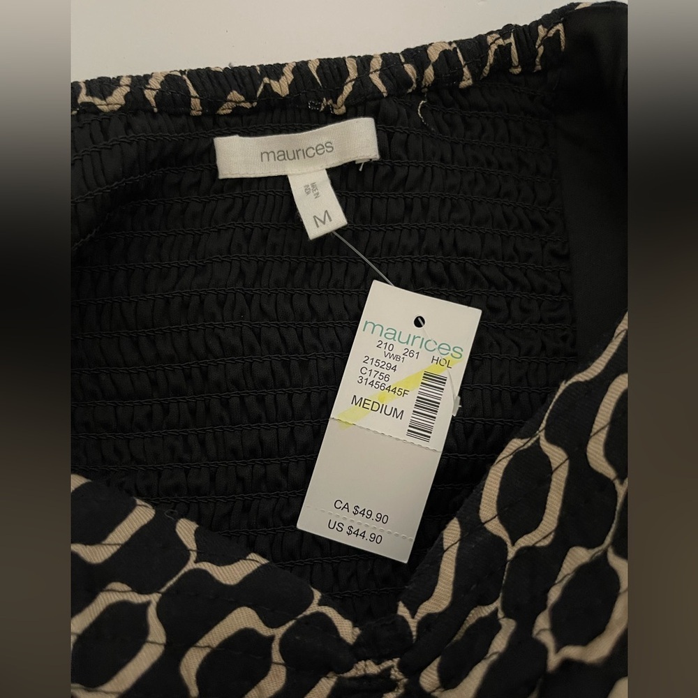 NWT Maurice’s Black/Tan Dress. - Picture 7 of 7